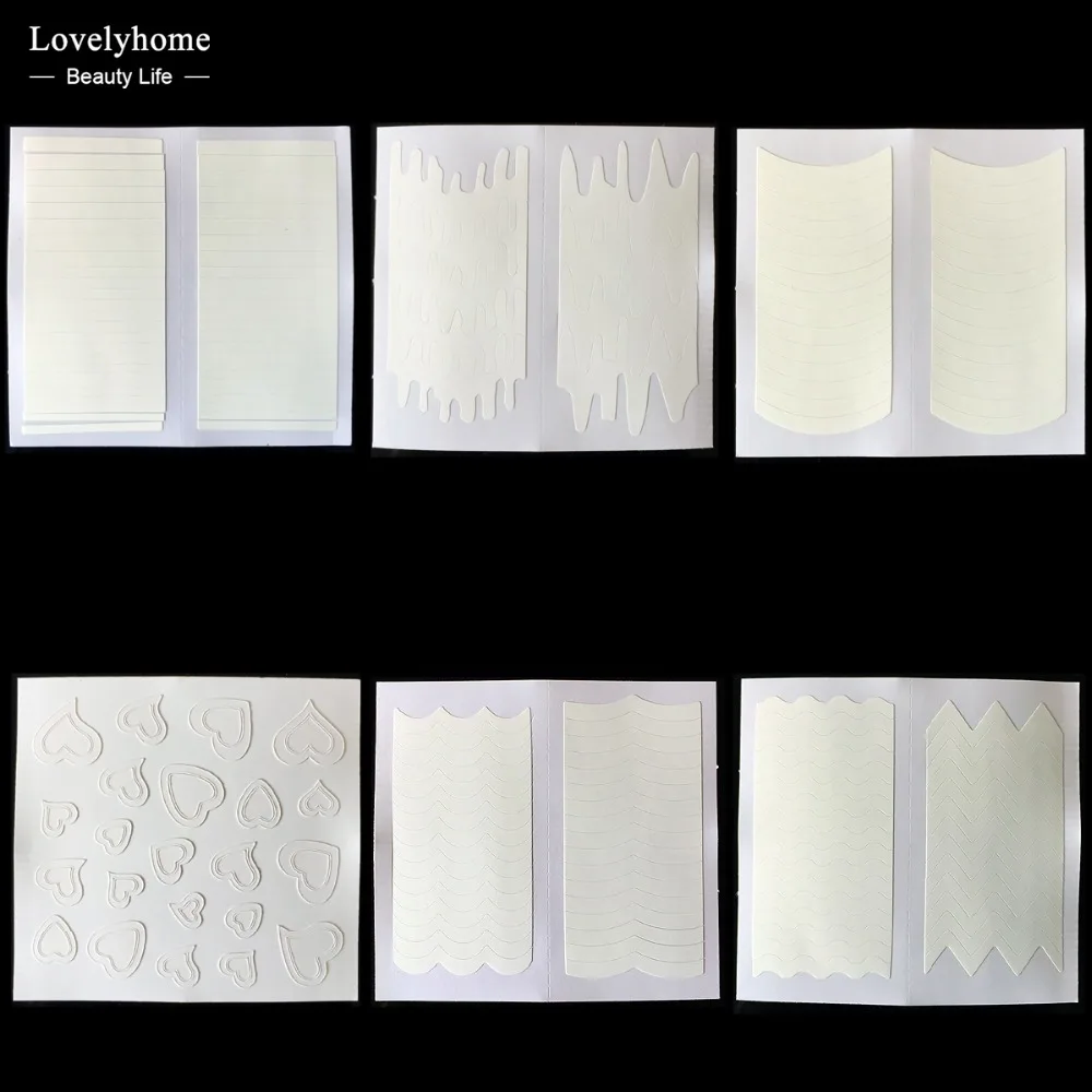 24 шт. форма ногтей руководство Стикеры Советы Французский маникюр Nail Art Наклейки