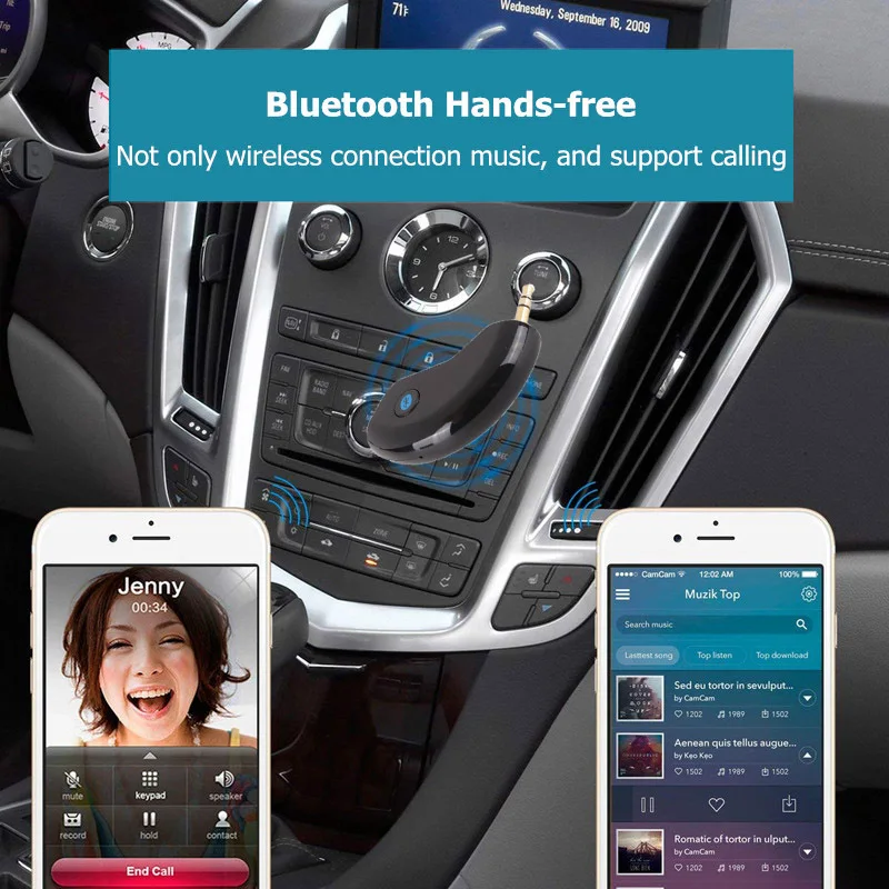 Bluetooth-приемник 4 2 беспроводной Bluetooth-аудиоприемник 3 5 мм автомобильный Aux