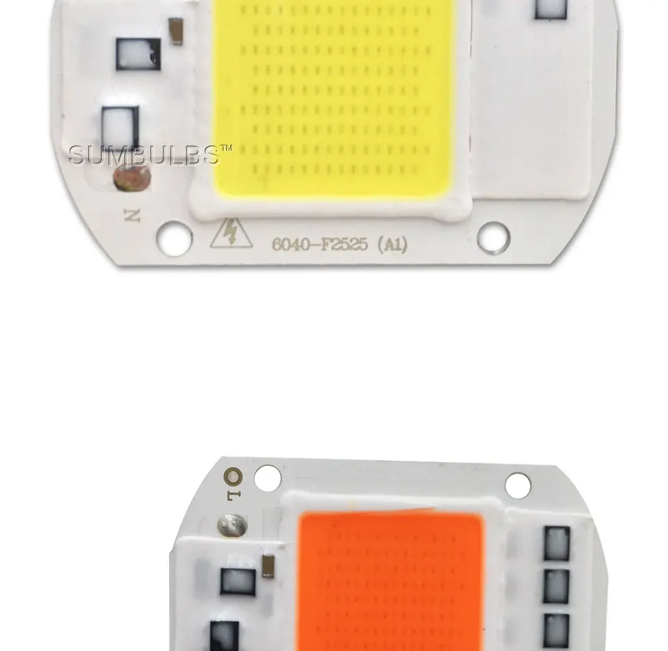 Sumbulbs 20 Вт 30 Вт 50 Вт COB светодиодный высокое Мощность чип Smart IC AC 110V 220V светильник источник для потолочные светильник Теплый Холодный белый красный завод светильник s