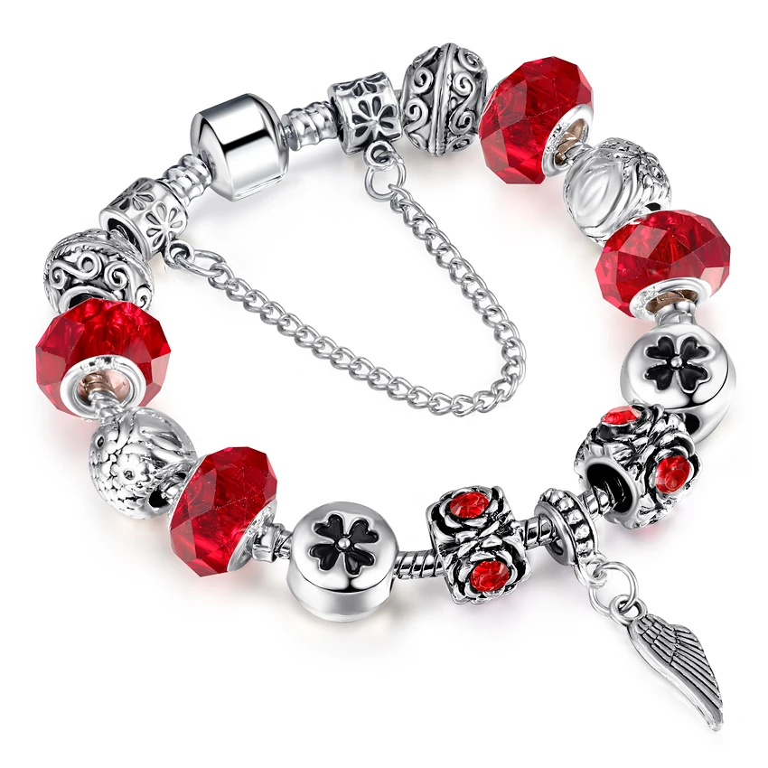 Оригинальный Женский браслет с крыльями в Европейском стиле из тибетского