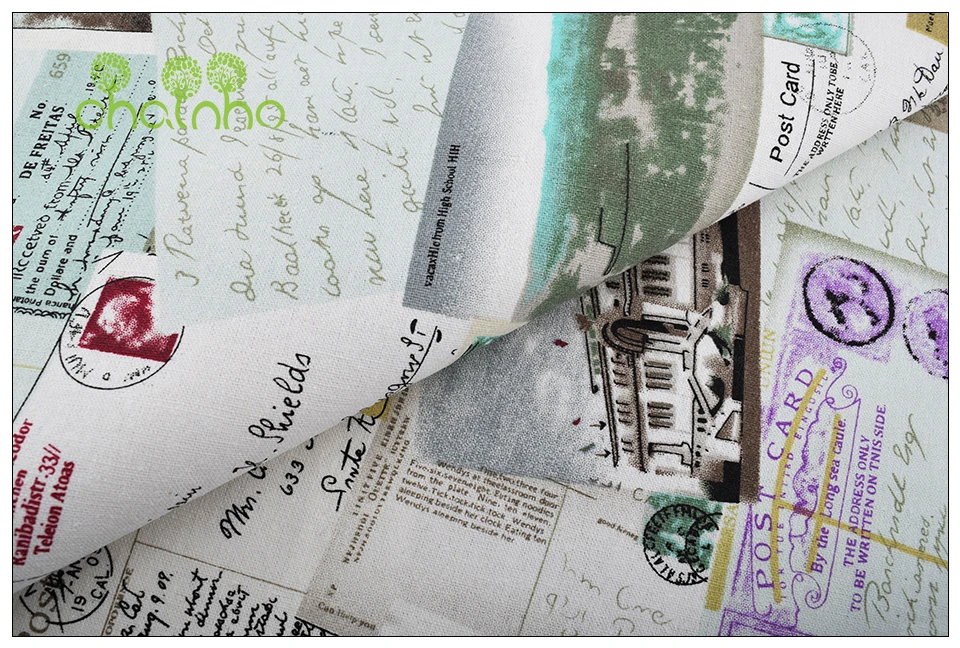Chainho, Post Card Series, хлопковая льняная ткань с принтом для шитья и шитья диванов/скатертей/чехлов для мебели/подушек
