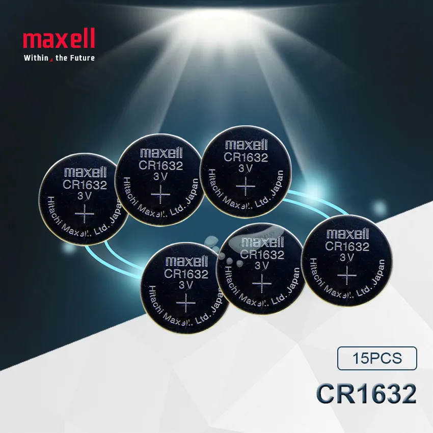 15 шт. Maxell cr1632 3 В Кнопка ячейка монета литиевые батареи для часов автомобиля игрушки BR1632 ECR1632 DL1632 KCR1632 LM1632 KL1632