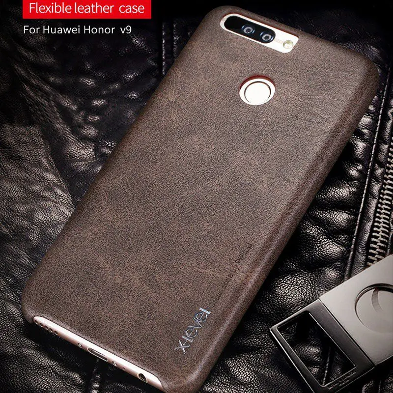 Винтажный Роскошный кожаный чехол X Level для телефона Huawei Honor V9 8 Pro 9 Жесткий Чехол
