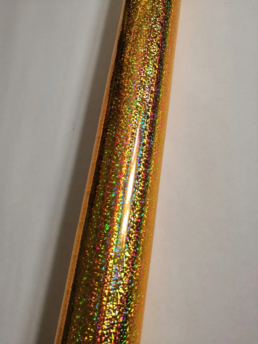Holographic foil hot stamping foil gold cat eye pattern A07 hot press on paper or plastic 64cm x120m
