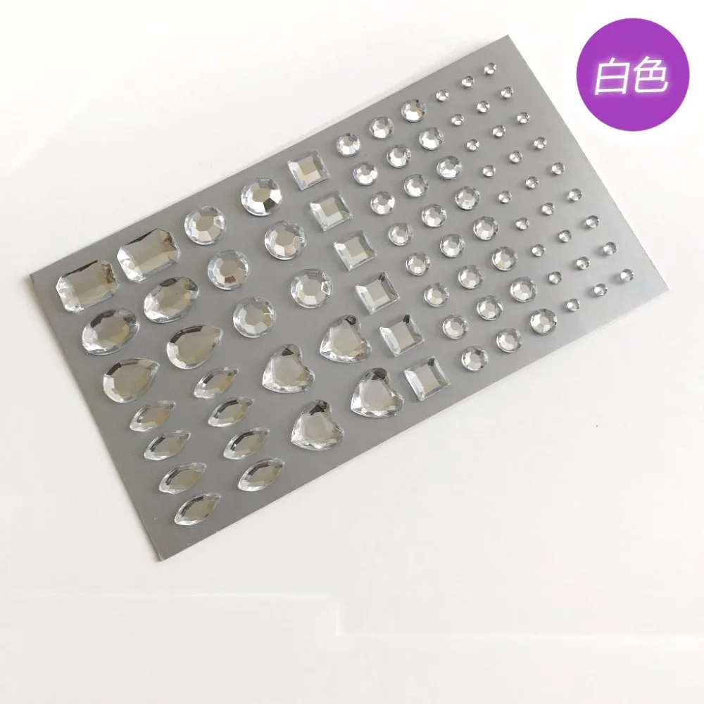 81 шт. самоклеящиеся стразы для одежды прозрачные наклейки телефона автомобиля