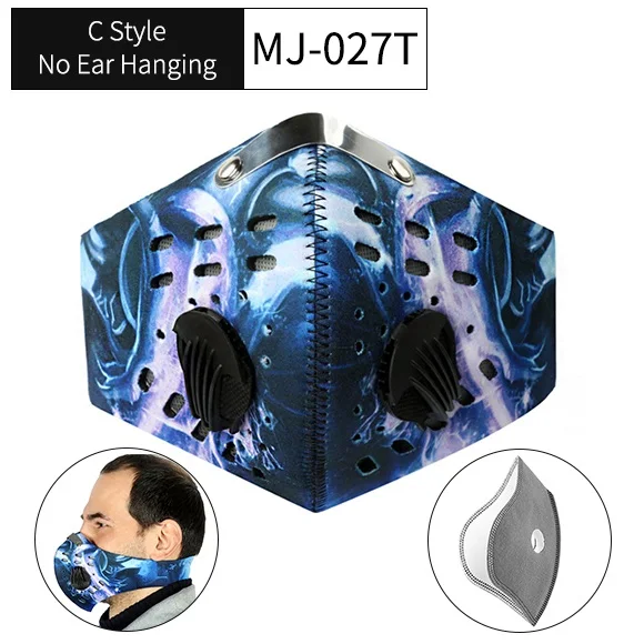 C Style MJ-027T WEST BIKING маска для велоспорта с активированным углем Пыленепроницаемая маска для лица анти-загрязнения велосипедная маска для тренировок на открытом воздухе маска для лица - Цвет: C Style MJ-027T