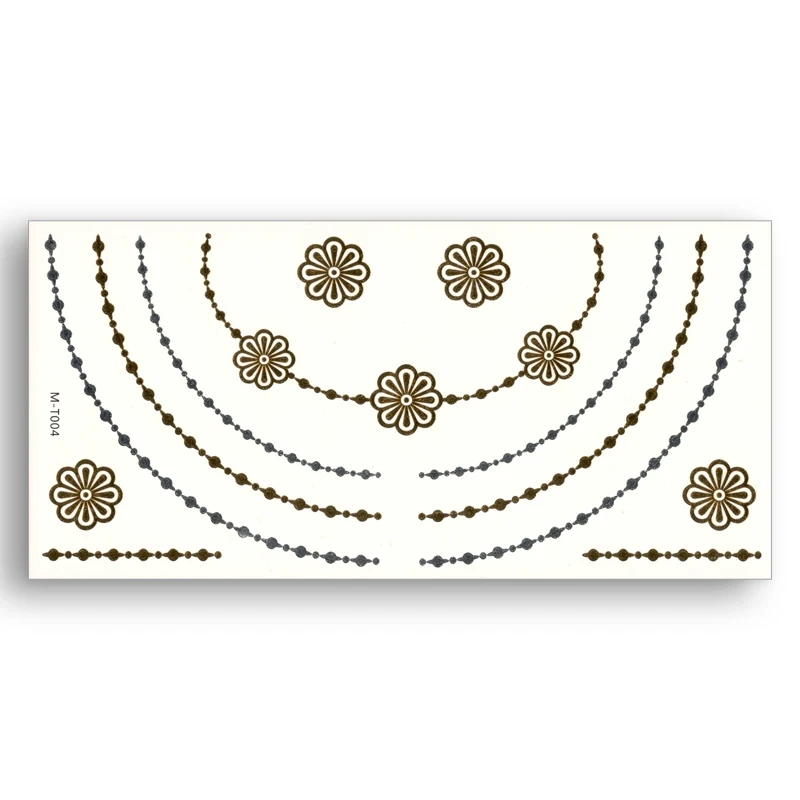 Временные татуировки из искусственного золота водонепроницаемые водные