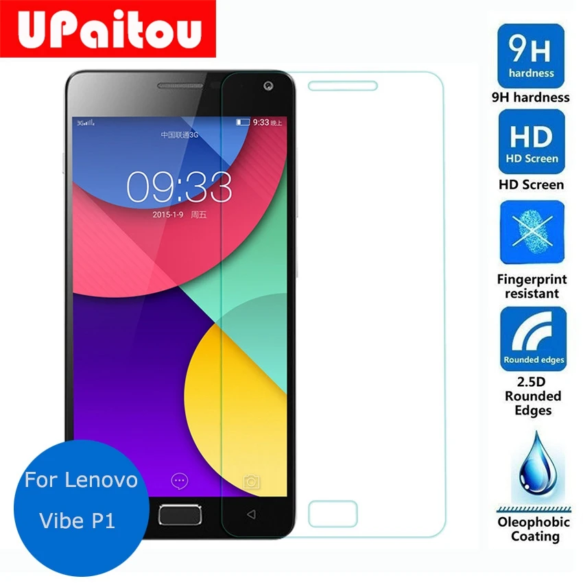 UPaitou закаленное стекло для lenovo Vibe P1 Защитная пленка экрана P1a42 P1c72 P1c58 Dual Sim Lte|tempered