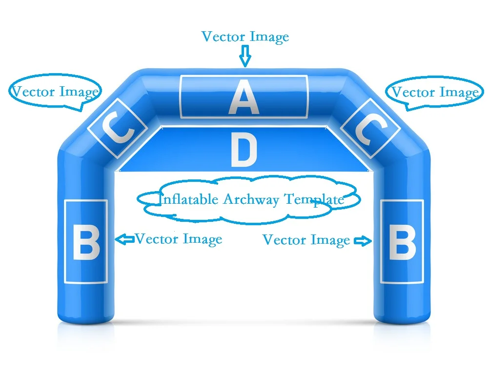 

Inflatable Arch Inflatable Archway Template with Vector Image or Logo Printing