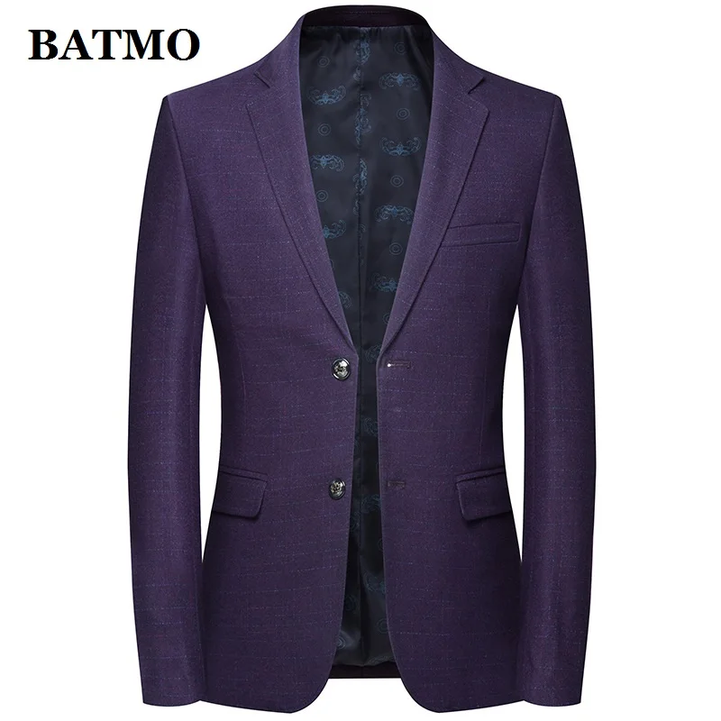 Мужской шерстяной Блейзер Batmo повседневный клетчатый высокого качества 8122 |