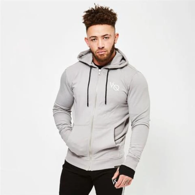 2018 спортивные Бег Куртки мужская повседневная молнии толстовки тренажерный зал