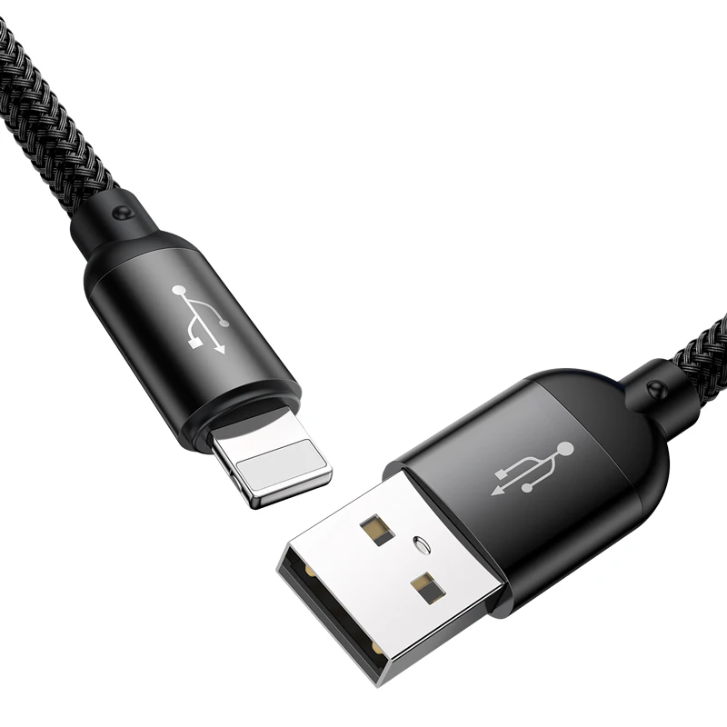 Usb-кабель Baseus 4 в 1 для iPhone X, 8, 7, 6 Plus, кабель для быстрой зарядки, кабель Micro USB type-C для samsung Galaxy S9, S8, One Plus, 6, 5t