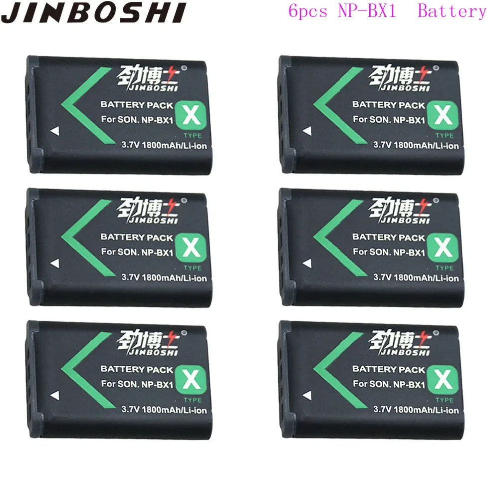 6 упаковок высокой емкости 1800 мАч NP-BX1 NPBX1 NP BX1 аккумулятор камеры для Sony DSC-RX100 RX100
