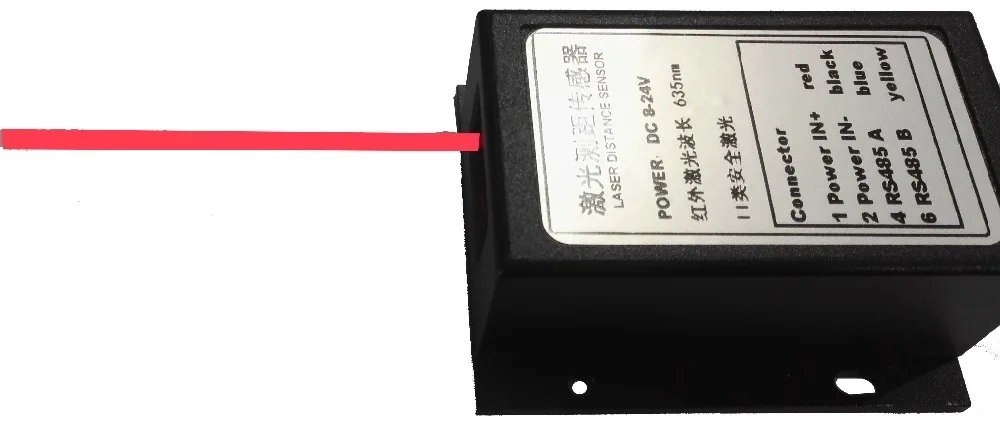 Лазерный дальномер 4 20mA/0 5V для ПЛК + 2 мм 10 Гц 70 м высокоточный лазерный 635nm|distance