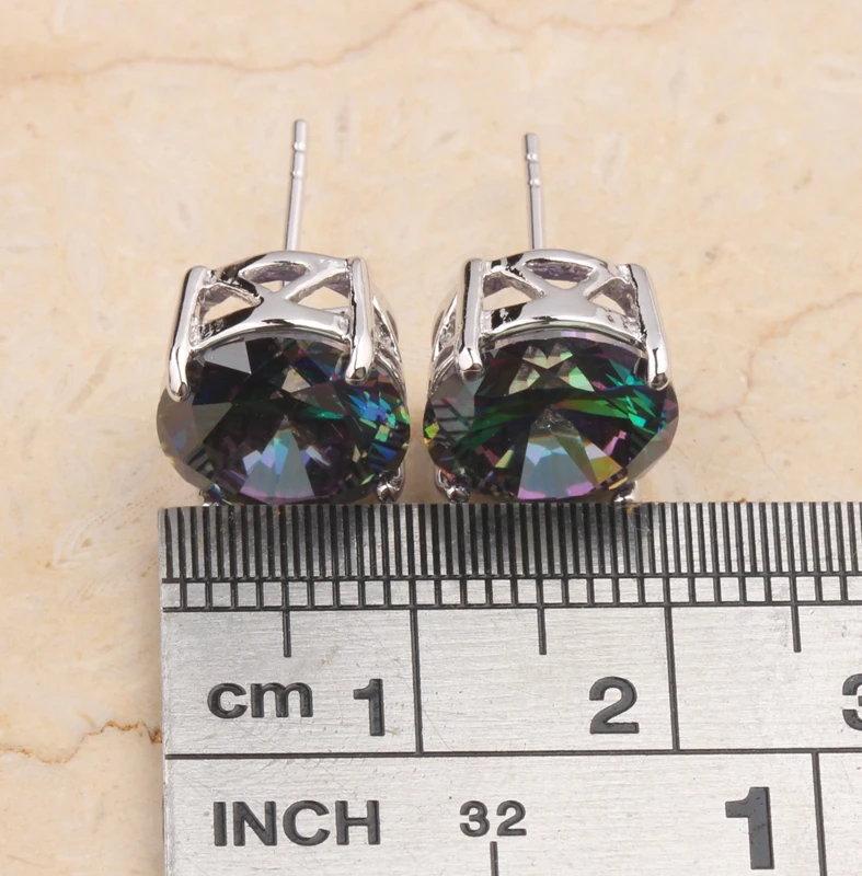 Женские Разноцветные серьги гвоздики Mystic Circle S0005|silver stud earrings|sterling silver earringsstud earrings