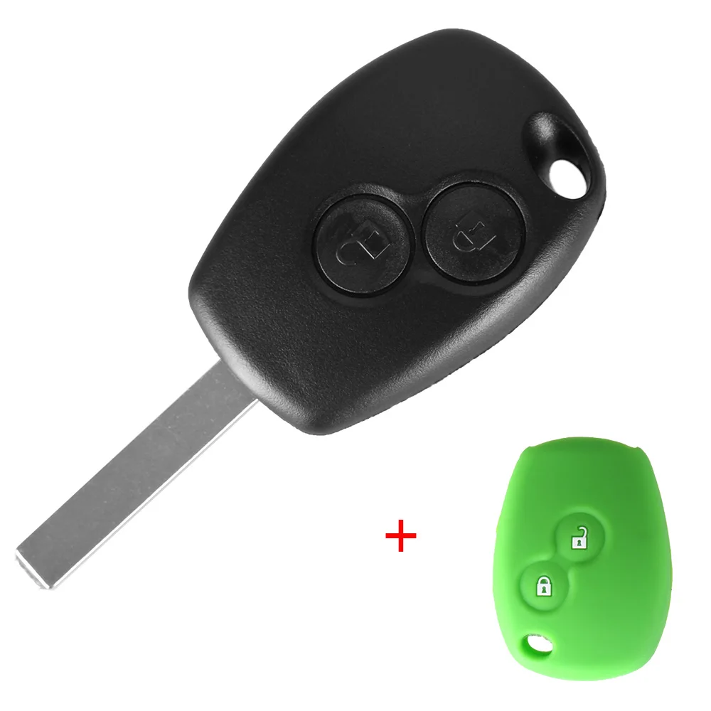 DANDKEY 2 кнопки брелока запись чехол Нож для Renault Modus Clio 3 Kangoo Twingo + силиконовый новый |