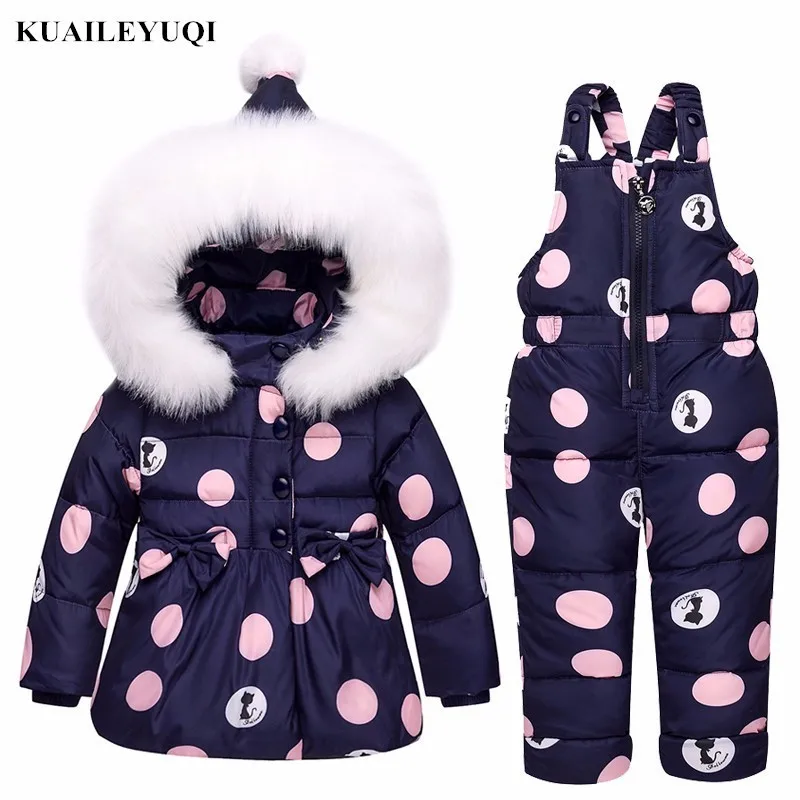 

Kids Clothes Girls Down Coat Children Warm Toddler Snowsuit Outerwear + Romper Clothing Set Russian children's Winter jackets