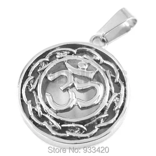 Оптовая продажа подвеска с символом Ом буддизм ювелирные изделия из нержавеющей