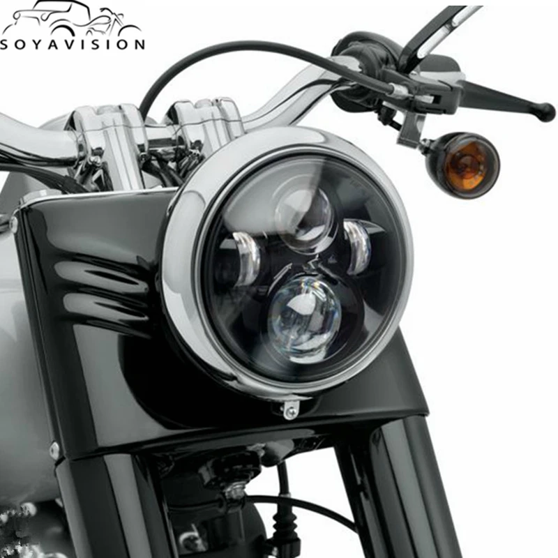 Новинка 2018 круглая 7-дюймовая светодиодная мотоциклетная фара с H4 супер яркое