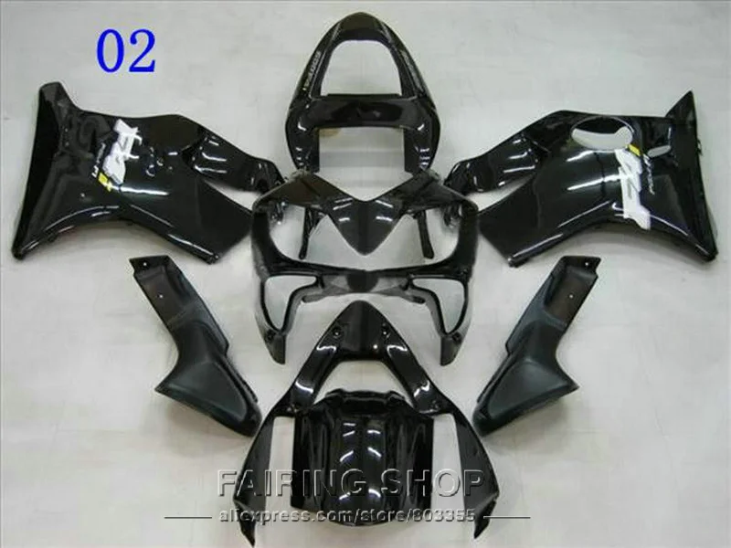 

All black Fairings for Honda CBR 600 F4i 2003 2002 2001 cbr 600F4i 01 02 03 Injection mold Fairing kit ll116
