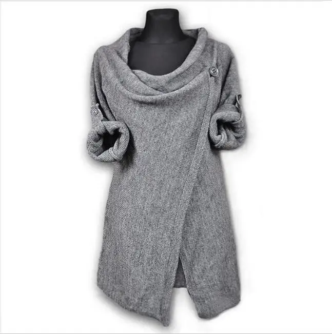 Пуловер-пончо свитера новинка сезона осень-зима 2020 Женская вязаная куртка