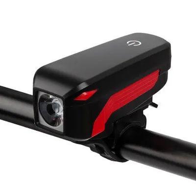 S7599 Red Велосипедный светильник Sireck, заряжаемый от USB, велосипедный передний светильник, водонепроницаемый велосипедный головной светильник, велосипедный Электрический рожок, светодиодный светильник Luz Bicicleta - Цвет: S7599 Red