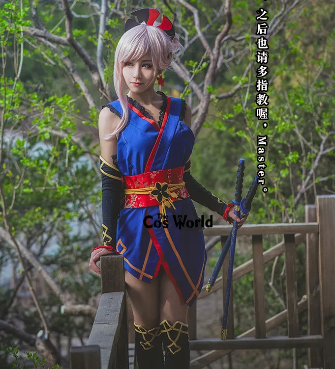 FGO Fate Grand Order Miyamoto Musashi платье юката униформа наряд аниме костюмы для косплея