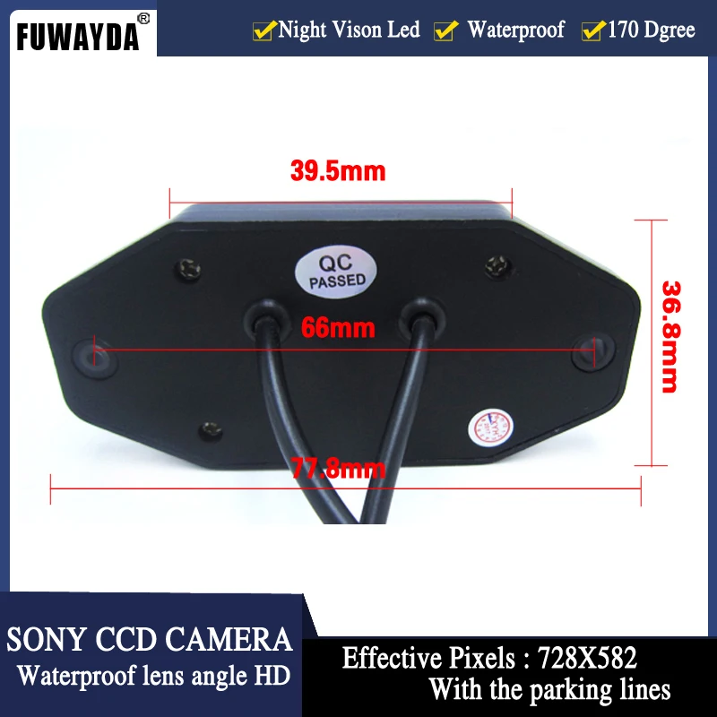 Автомобильная камера заднего вида FUWAYDA SONY CCD HD ночное видение угол обзора 170