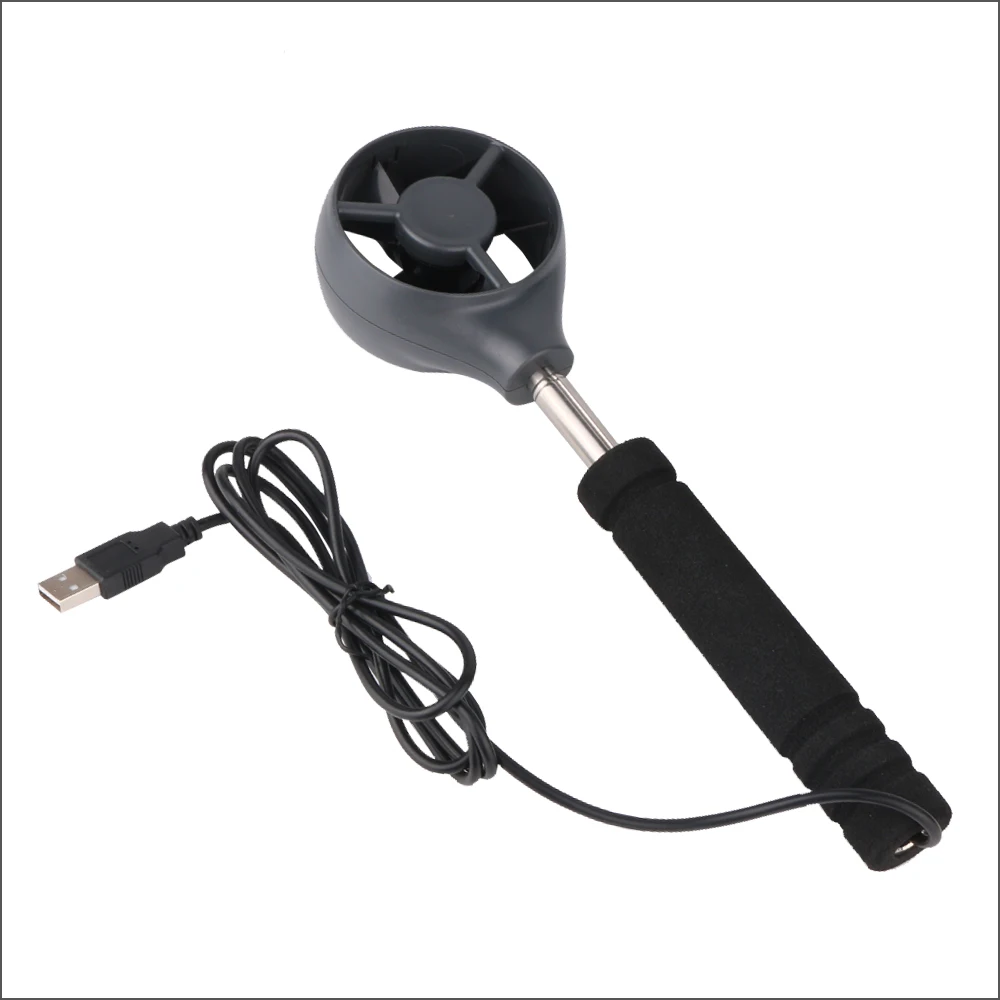 RZ Anemometer Wind Speed Meter Digital Handheld Range 0-45m/s Air Volume Ambient Temperature Tester With USB Interface Sensor |