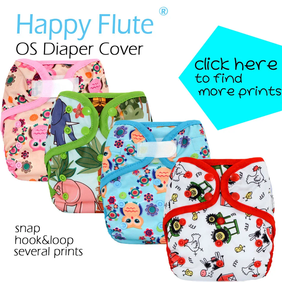(13 шт./лот) Днем Флейта OS ткань пеленки крышка с или без бамбук хлопок вставка