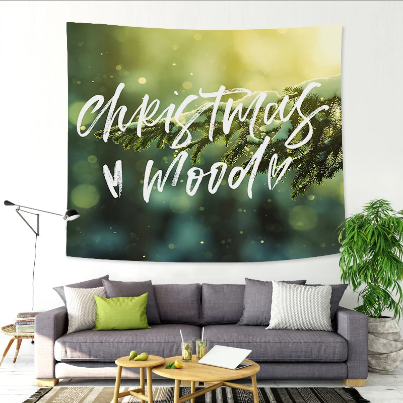 Рождество гобелен красота пейзаж огни высокой четкости Печать Большой настенный