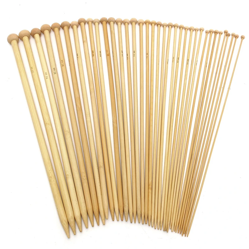 36 шт./компл. 18 размеров см одинарные Заостренные Бамбуковые Спицы Набор 2 0 мм-10 мм
