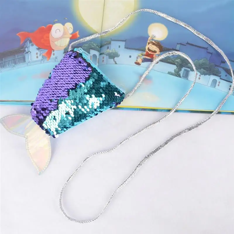 Модный кошелек для монет с блестками и хвостом русалки дамские сумки слинги