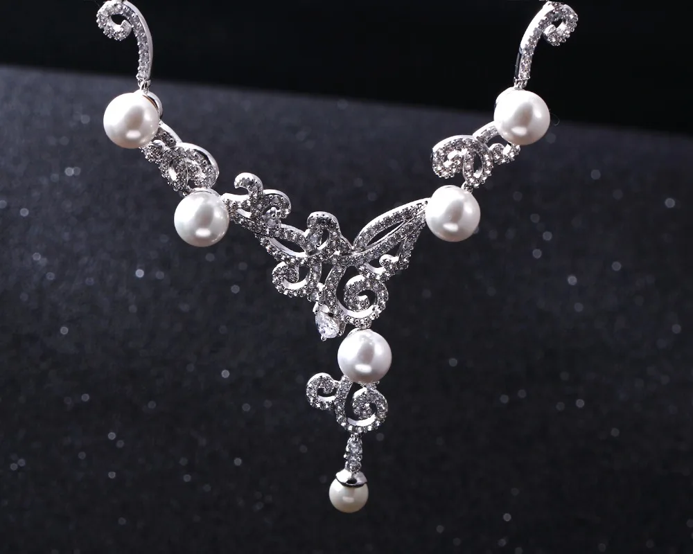 Band New Necklace Earrings Sets Setting with Cubic Zirconia Cadmium Free Statement jewelry set | Украшения и аксессуары