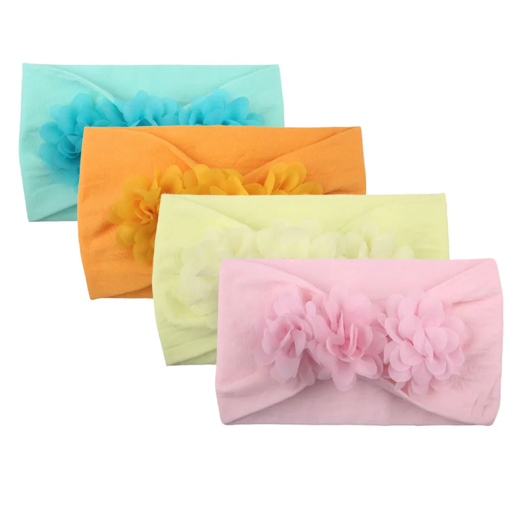 Платье для малышей девочек тюрбан сплошной повязка на голову с цветочным узором