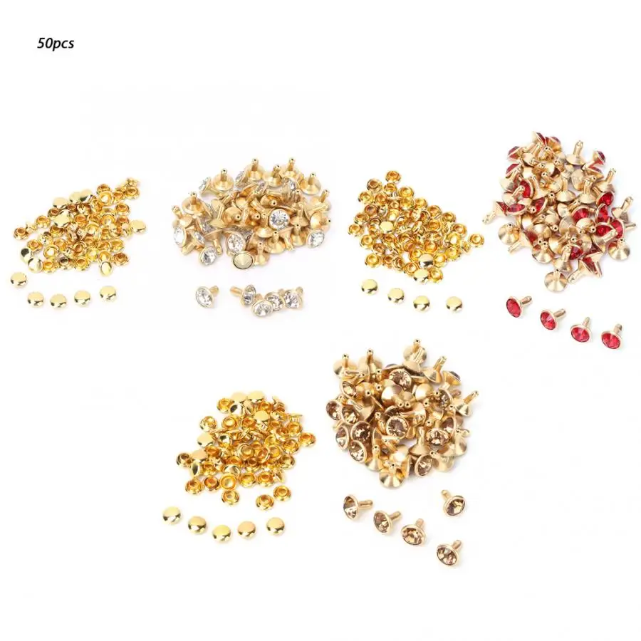 Кожаные заклепки диаметром 8 мм блестящие декоративные шипы для самостоятельной