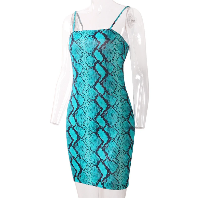 Женское платье без рукавов модное облегающее со змеей Повседневное для