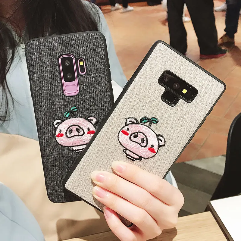 Rheinruby Embroidery Case For iPhone X XS XR Max 6S 7 8 Plus Cases Huawei P20 Pro Lite Galaxy Note 9 S8 S9 |