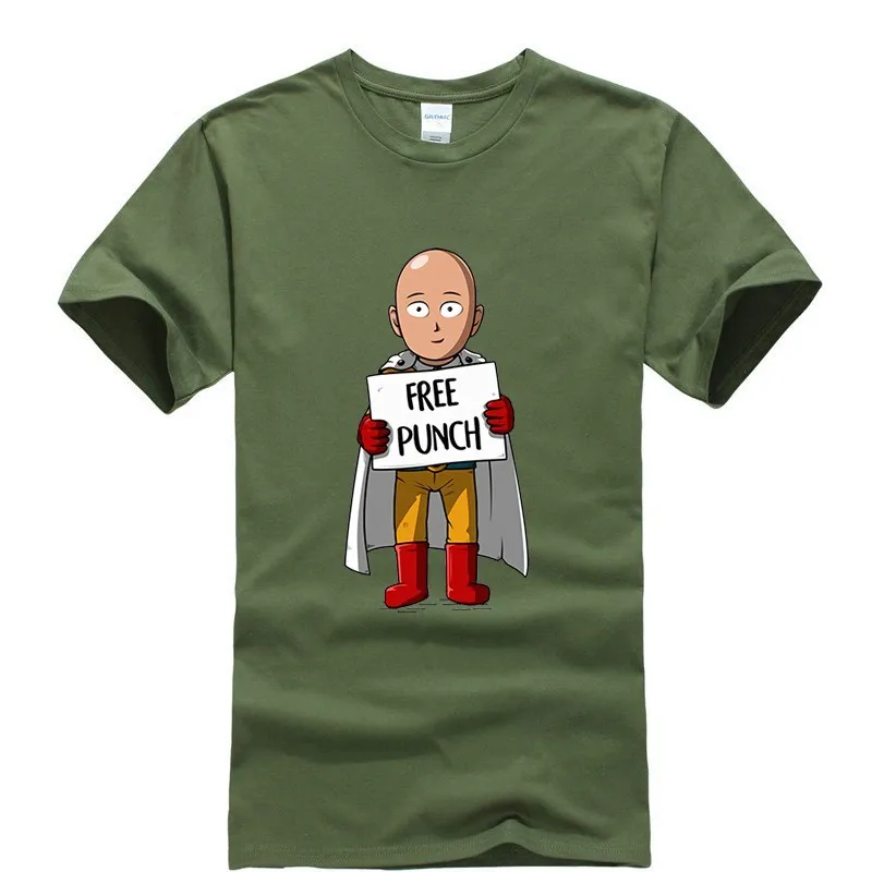 2019 новая футболка с принтом One Punch Man Saitama Thsirt большой размер японский мультфильм