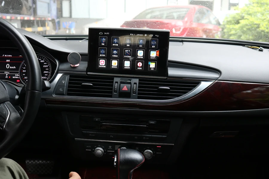 " android 8,0 головное устройство сенсорный экран 8 ядерный Автомобильный gps плеер для Audi A6 2012- A6L навигация bluetooth Радио Стерео устройство