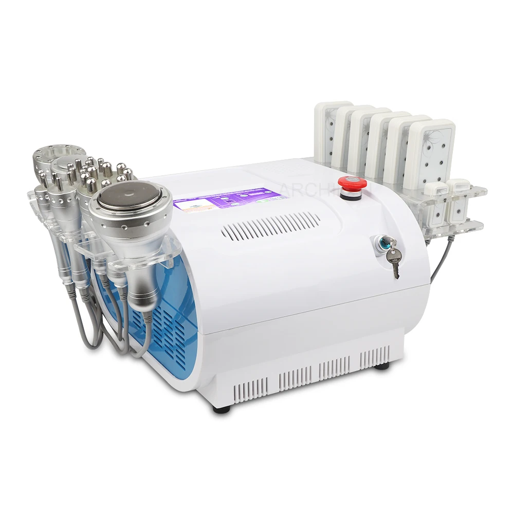 

7 in 1 Vacuum rf ultrasonic slimming cavitation machine massage machine for boby and face CE DHL