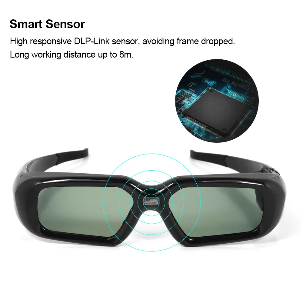 3D очки с активным затвором для универсального ViewSonic Sharp BenQ XGIMI Optoma acer CooLUX готов dlp