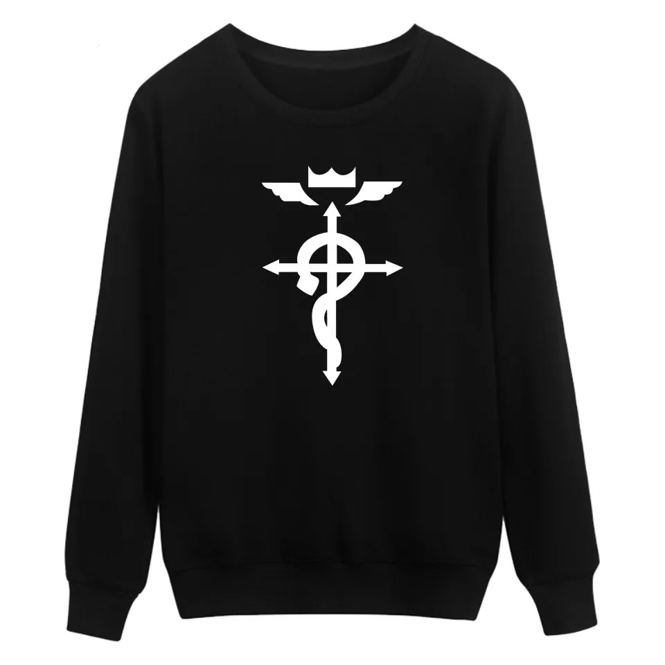 Толстовка с капюшоном в стиле аниме Харадзюку для мужчин цельнометаллический