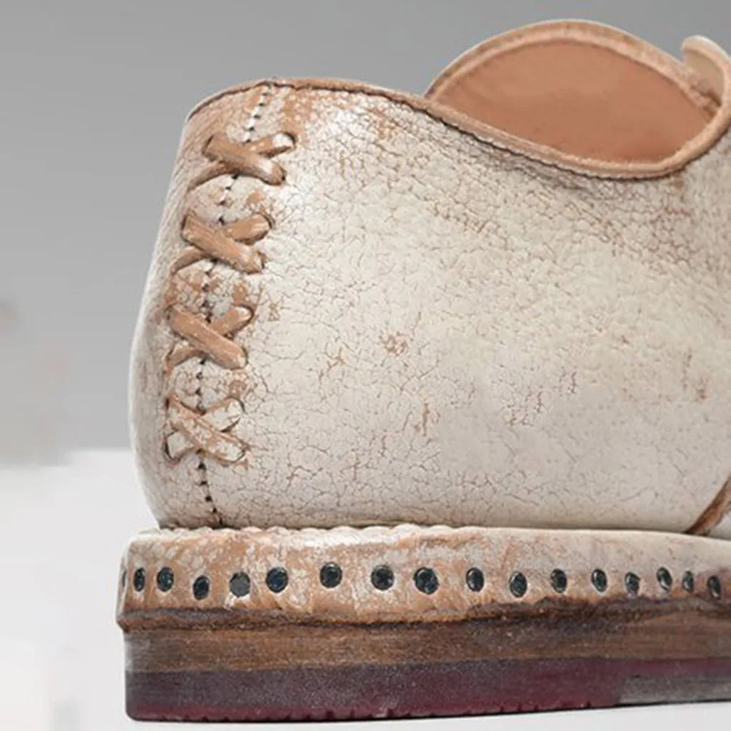 Женские тонкие туфли в стиле ретро обувь на низком каблуке с круглым носком chaussures