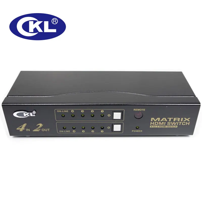 4x2 HDMI Switch Splitter 4 in 2 out with IR Remote RS232 Control Support 1080P 3D for Xbox 360 PS3/4 PC DV DVD HDTV CKL-4H2 | Компьютеры и