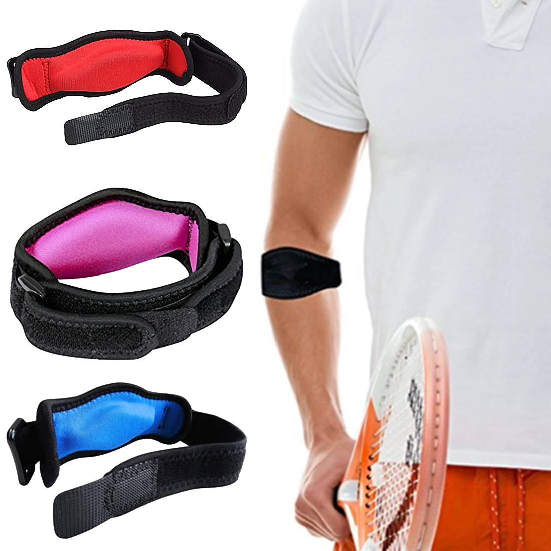 Новинка 1 шт. Регулируемый налокотники Баскетбол Бадминтон теннис Гольф Локоть