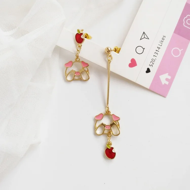 Stud Earrings Pig Забавная Асимметричная заколка кролик серьги без пирсинга летние модные Животные Детская клипса серьги - Окраска металла: Stud Earrings Pig