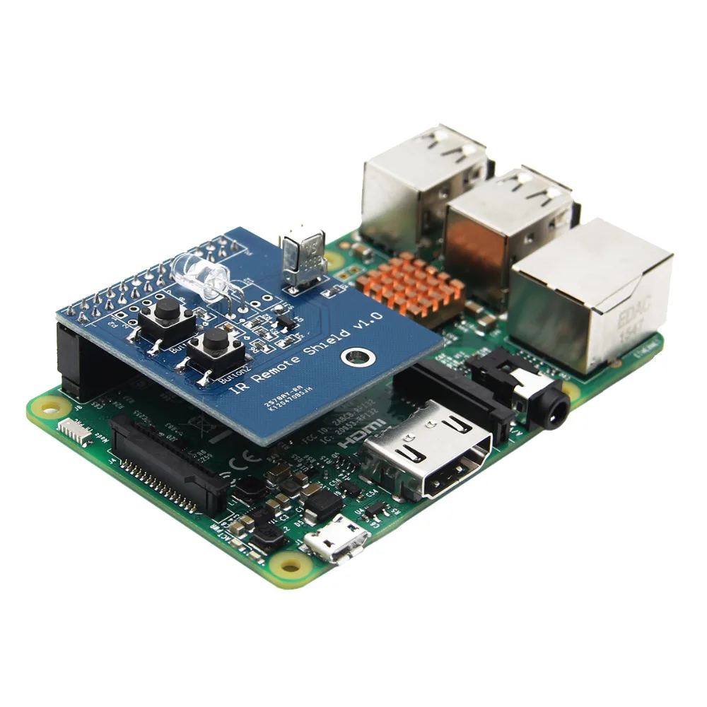 Raspberry Pi 3 ИК инфракрасный приемник и передатчик Плата расширения ж/пульт дистанционного управления ИК Комплект для Raspberry Pi 3 Model B, 2B, B
