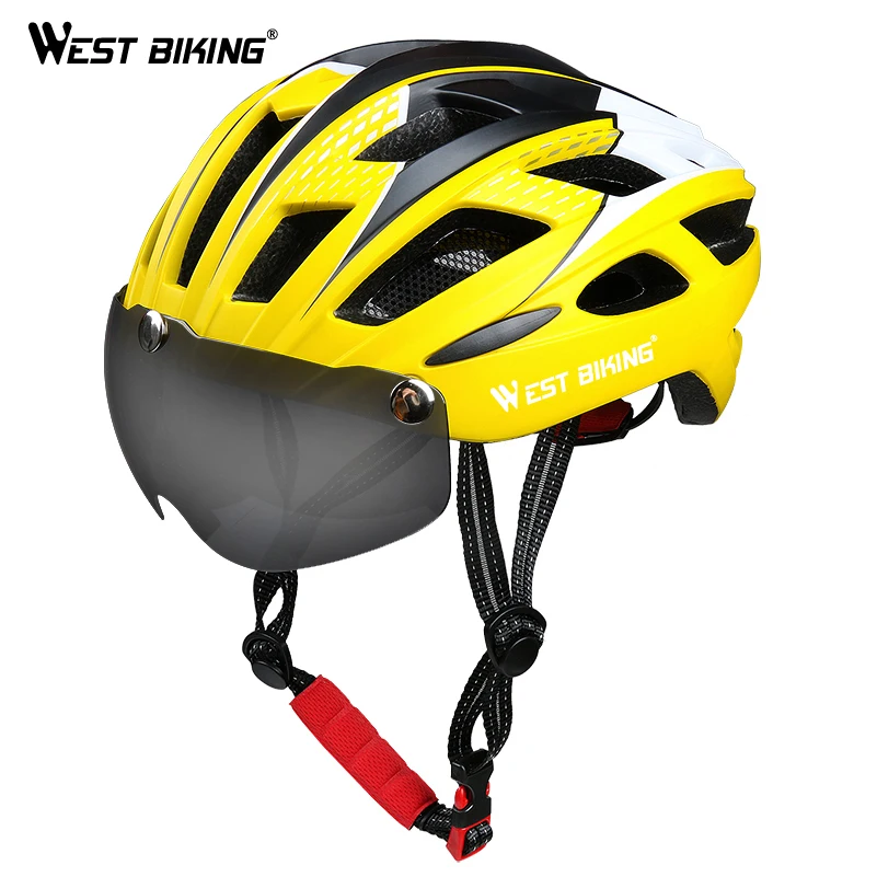 West Biking Велоспорт Шлем ультралегкий комплексноформованный велосипед шлемы с солнцезащитными очками велосипедный шлем велосипед очки Объектив Велоспорт Шлем
