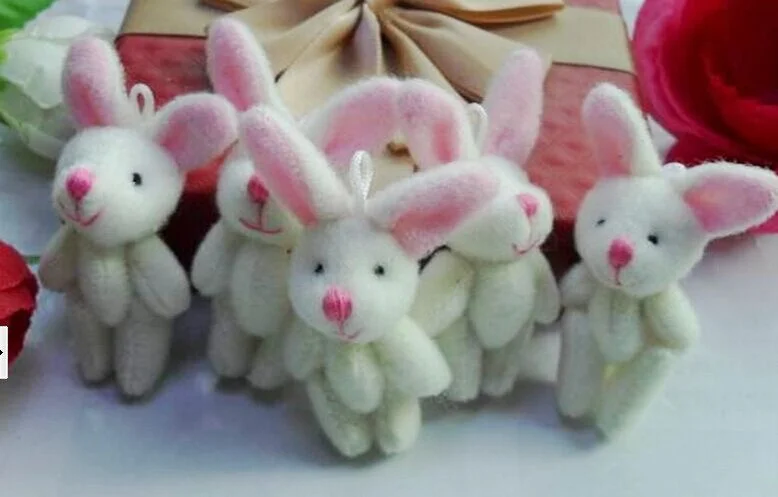 

4cm Joint Rabbit Plush Stuffed Toy Doll Cute Bunny Accessories Toys Gift Box Toy Doll Garment & Hair Decor Toy Doll B1011
